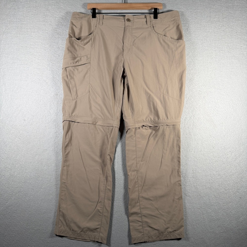 Mountain Hardwear Mens OM5257 Tan Nylon Convertible Hiking Pants 38x30 (Fits 40)